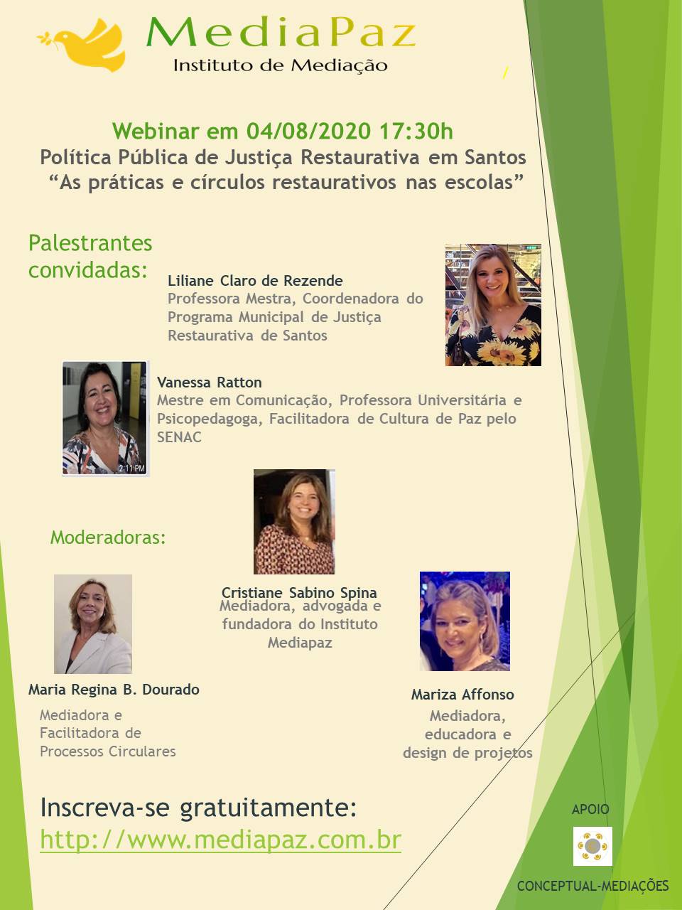 Folder webinar Justiça Restaurativa 04 08 2020